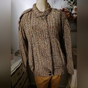 VGUC Ellen Tracy 100% Silk light weight jacket